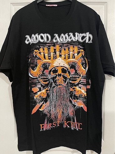 Amon Amarth baskılı geniş kesim tshirt