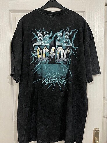 xl Beden AC & DC baskılı oversize tshirt