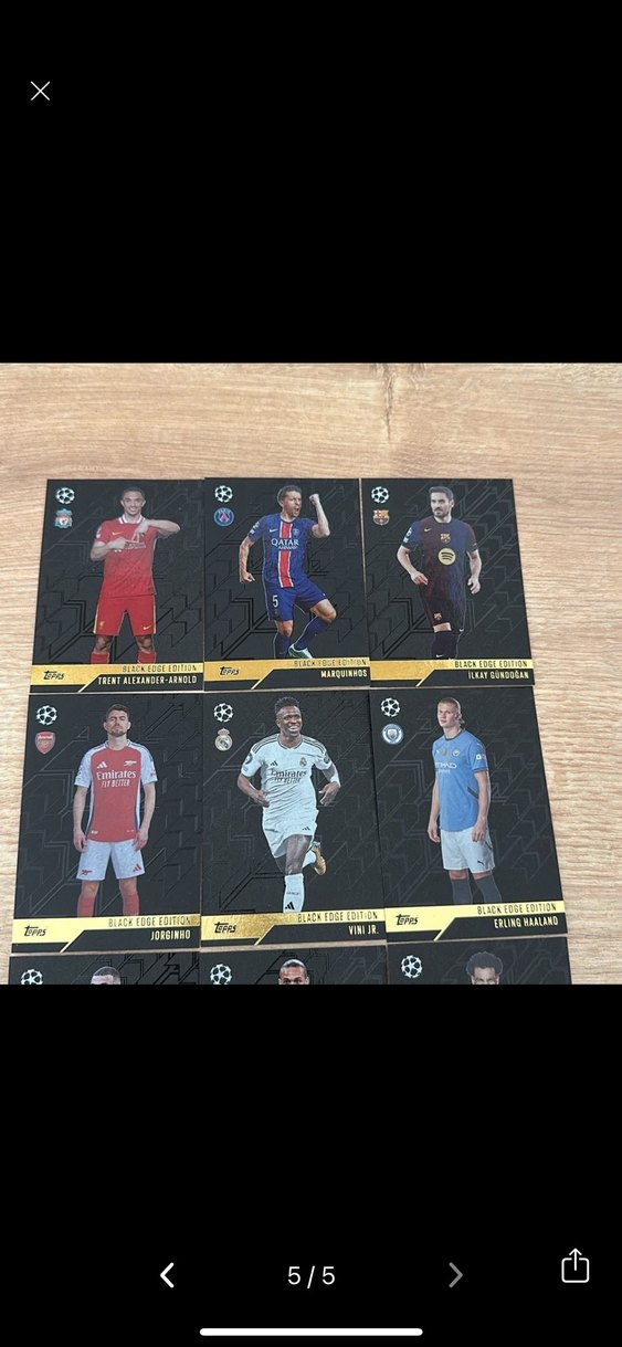 TOPPS MATCH ATTAX 24/25 BLACK EDGE EDİTİON TAM TAKIM SET - Görsel 5