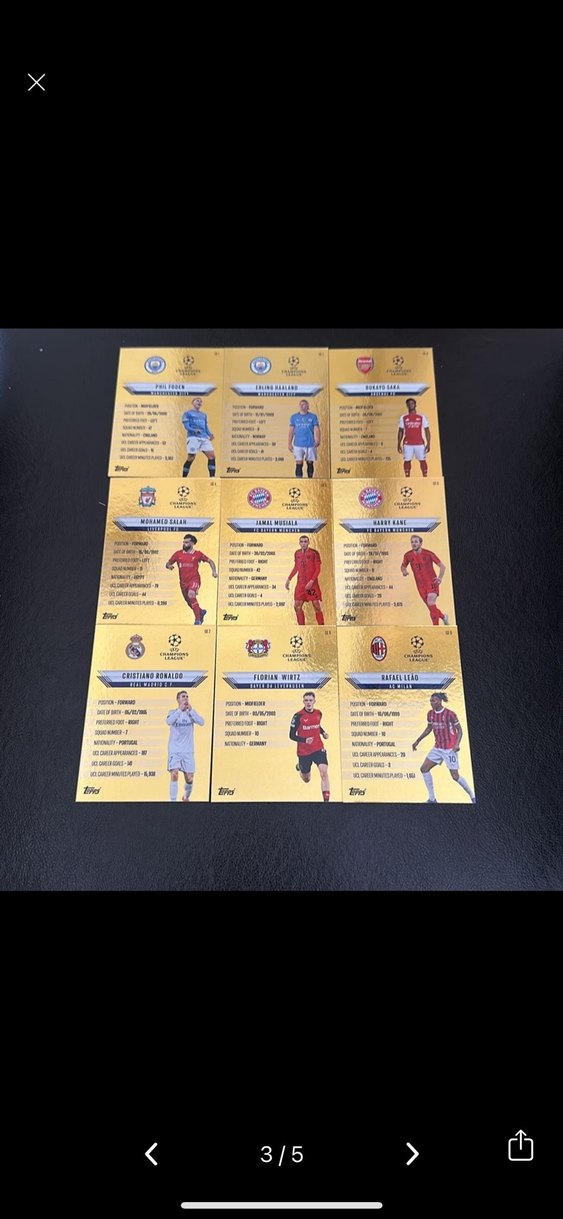 TOPPS MATCH ATTAX 24/25 GOLD EDGE EDİTİON TAM TAKIM SET - Görsel 3