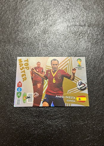 PANİNİ FİFA WORLD CUP 2014 ANDRES İNİESTA TOP MASTER KARTI - Görsel 2