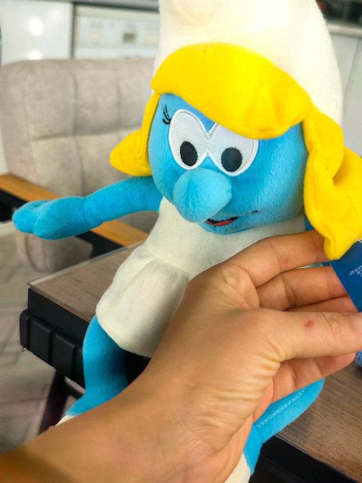 Renkli Mavi masal ve ninni anlatan Peluş Oyuncak Şirinler - Görsel 3