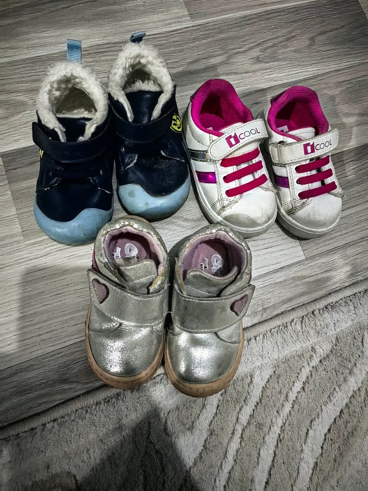 Kız Çocuk Beyaz Cırt Cırtlı Spor Ayakkabı - Görsel 2