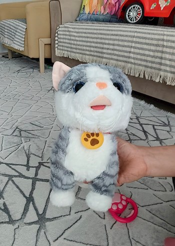 Gri Peluş Kedi Oyuncakları - Görsel 7