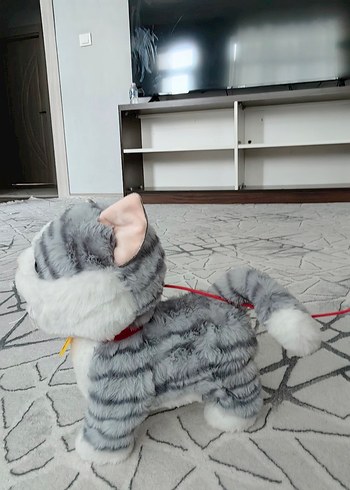 Gri Peluş Kedi Oyuncakları - Görsel 6