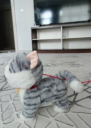 Gri Peluş Kedi Oyuncakları - Görsel 5