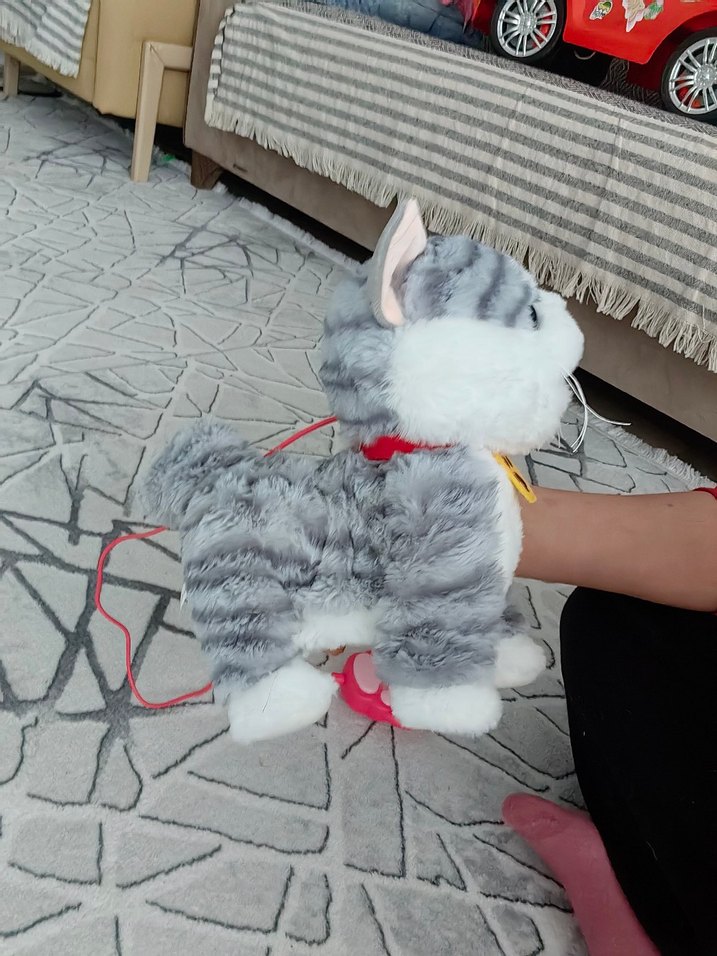 Gri Peluş Kedi Oyuncakları - Görsel 3