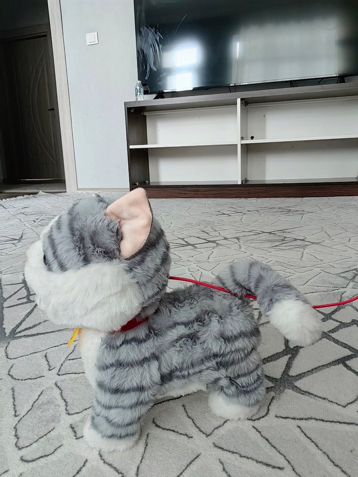 Gri Peluş Kedi Oyuncakları - Görsel 5