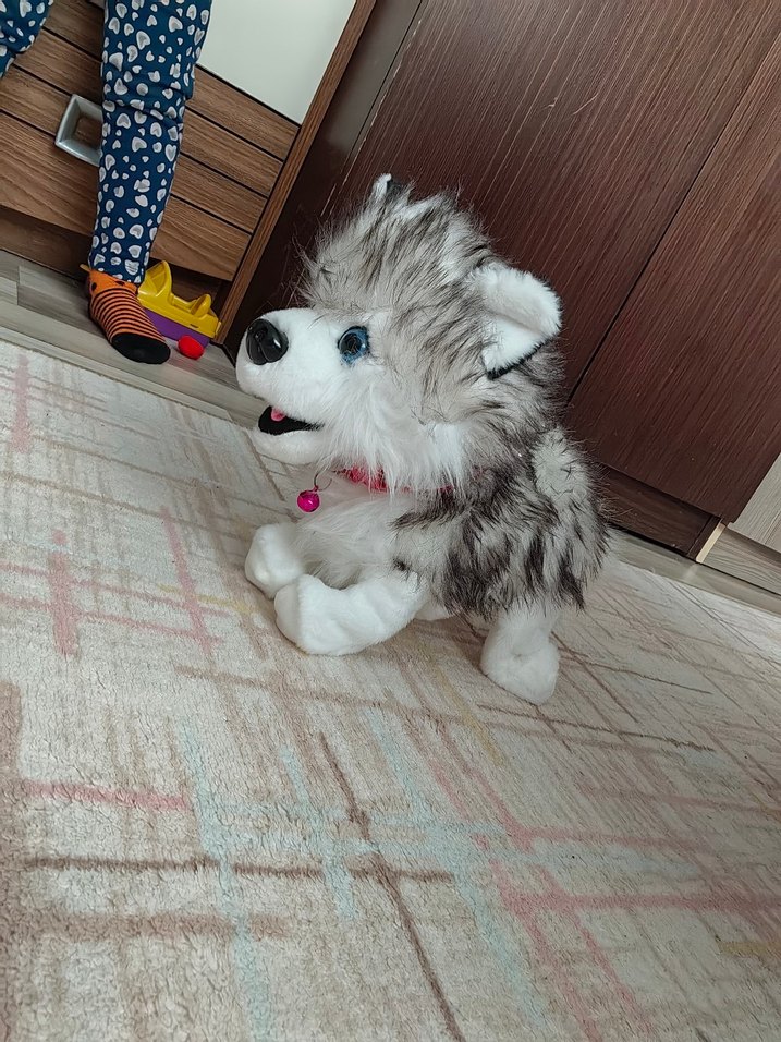 Gri Husky zıplayan Oyuncak - Görsel 3