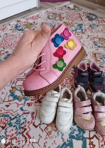 Kız Çocuk Renkli ve Pembe Spor Ayakkabılar - Görsel 7