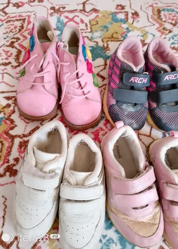 Kız Çocuk Renkli ve Pembe Spor Ayakkabılar - Görsel 2