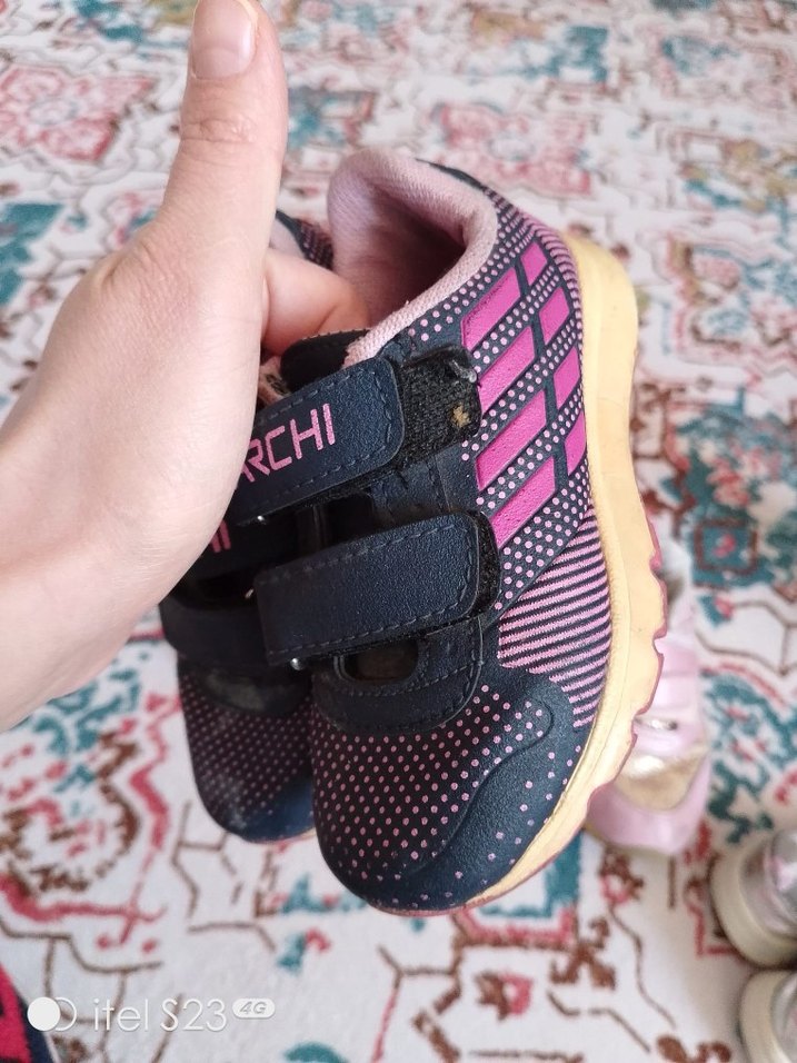 Kız Çocuk Renkli ve Pembe Spor Ayakkabılar - Görsel 4