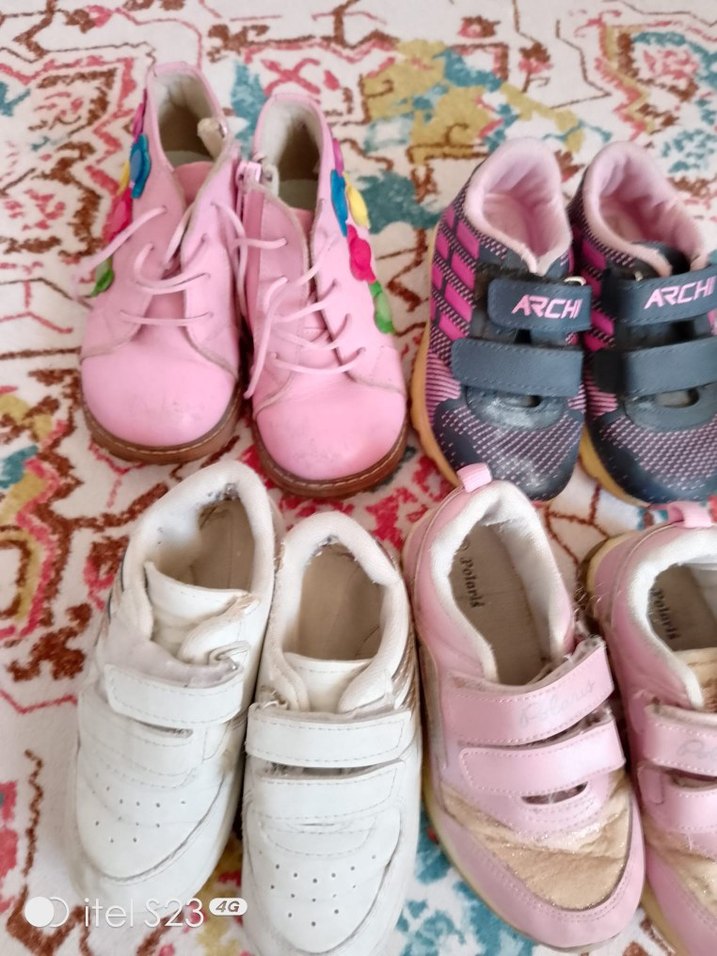 Kız Çocuk Renkli ve Pembe Spor Ayakkabılar - Görsel 2