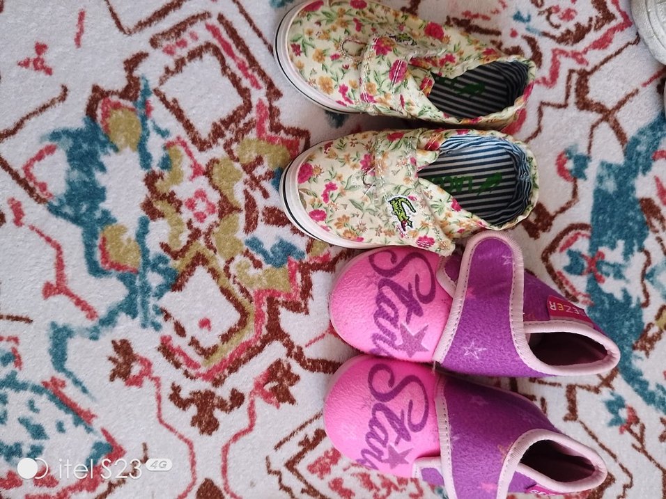 Renkli Nakışlı Kız Çocuk Spor Ayakkabı - Görsel 4