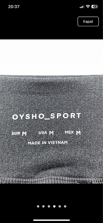 m Beden gri Renk Oysho spor tayt
