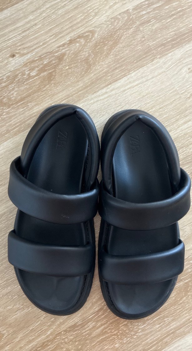 Siyah Zara erkek Sandalet - Görsel 3