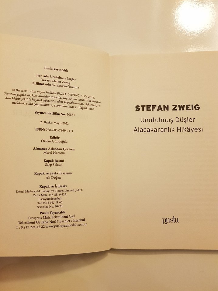 Stefan Zweig - Unutulmuş Düşler - Görsel 5