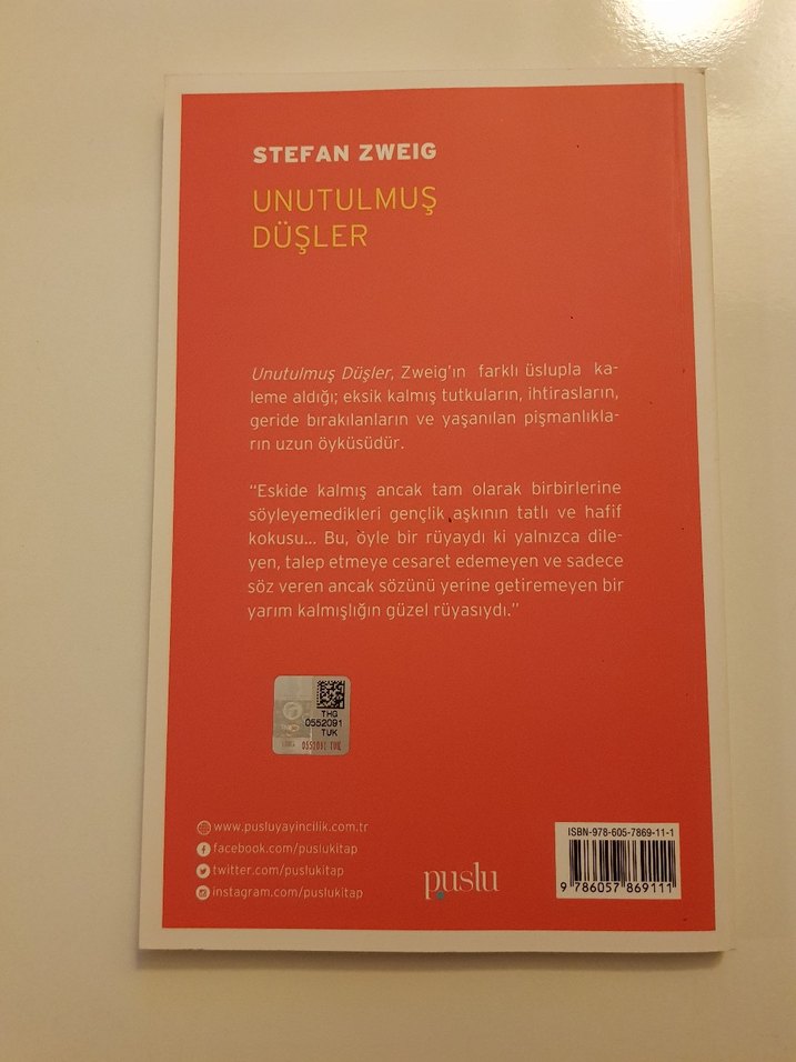 Stefan Zweig - Unutulmuş Düşler Romanı - Görsel 2