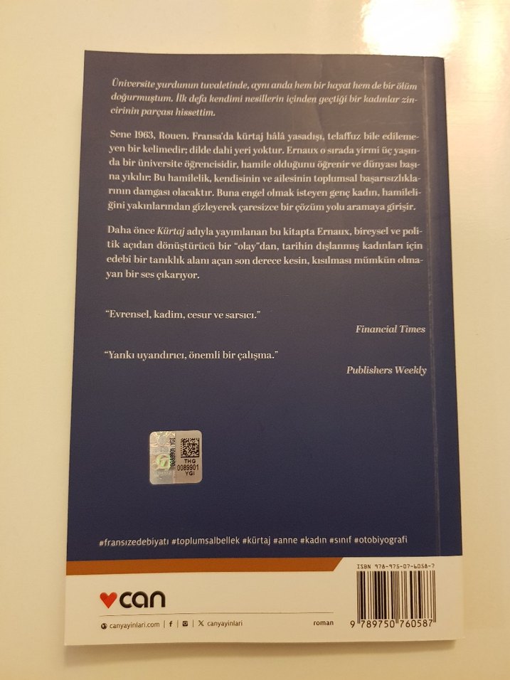 Annie Ernaux - Olay Roman - Görsel 3