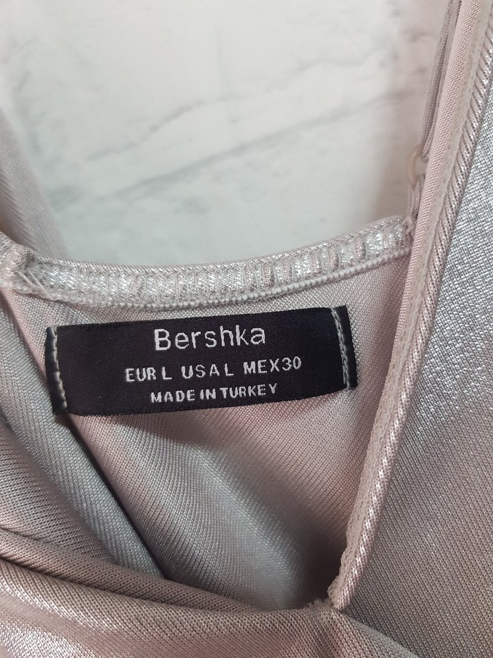 Parlak Gri Drapeli bodysuit - Görsel 3