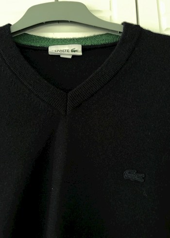 Siyah Erkek V Yaka Triko Sweatshirt - Görsel 3