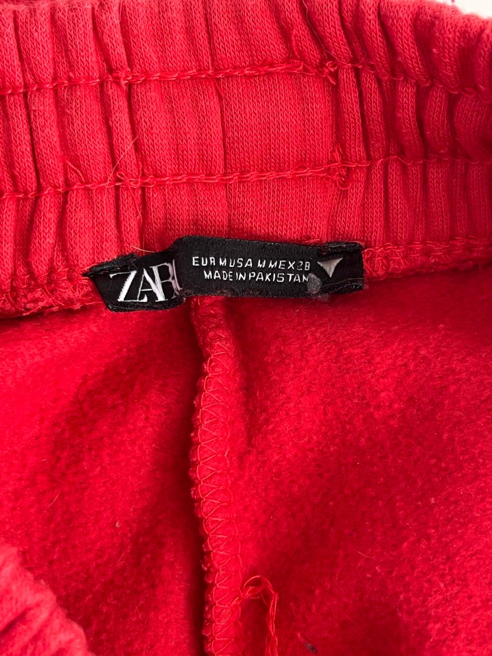 Kadın Kırmızı Rahat Kesim Eşofman Altı - Görsel 4