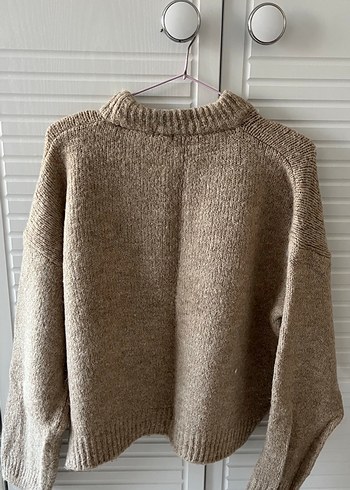 Kadın Kahverengi Örgü Salaş Kazak - Görsel 3