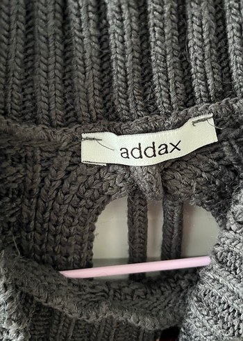 Gri Boğazlı Örgü Kadın Süveter - Görsel 3