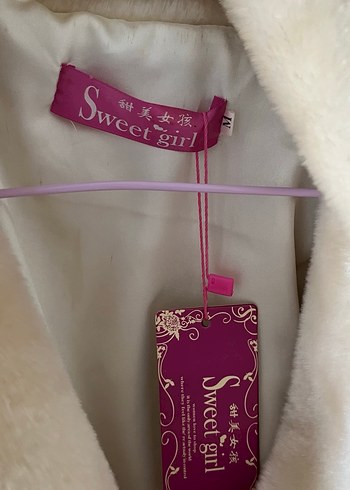 Bej Kadın Suni Kürk Ceket - Görsel 2