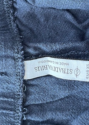 Lacivert Rahat Kesim Keten Kadın Pantolon - Görsel 3