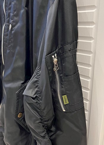 Kadın Siyah Fermuarlı Street Wear Ceket - Görsel 2