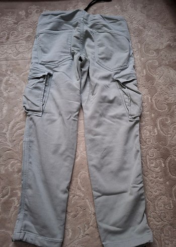 Gri Bol Kesim Kemerli Erkek Outdoor Pantolon - Görsel 2