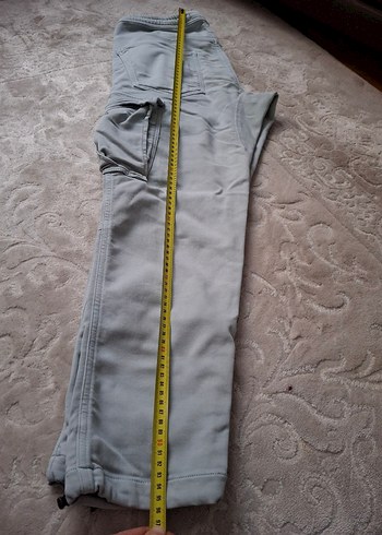 Gri Bol Kesim Kemerli Erkek Outdoor Pantolon - Görsel 8