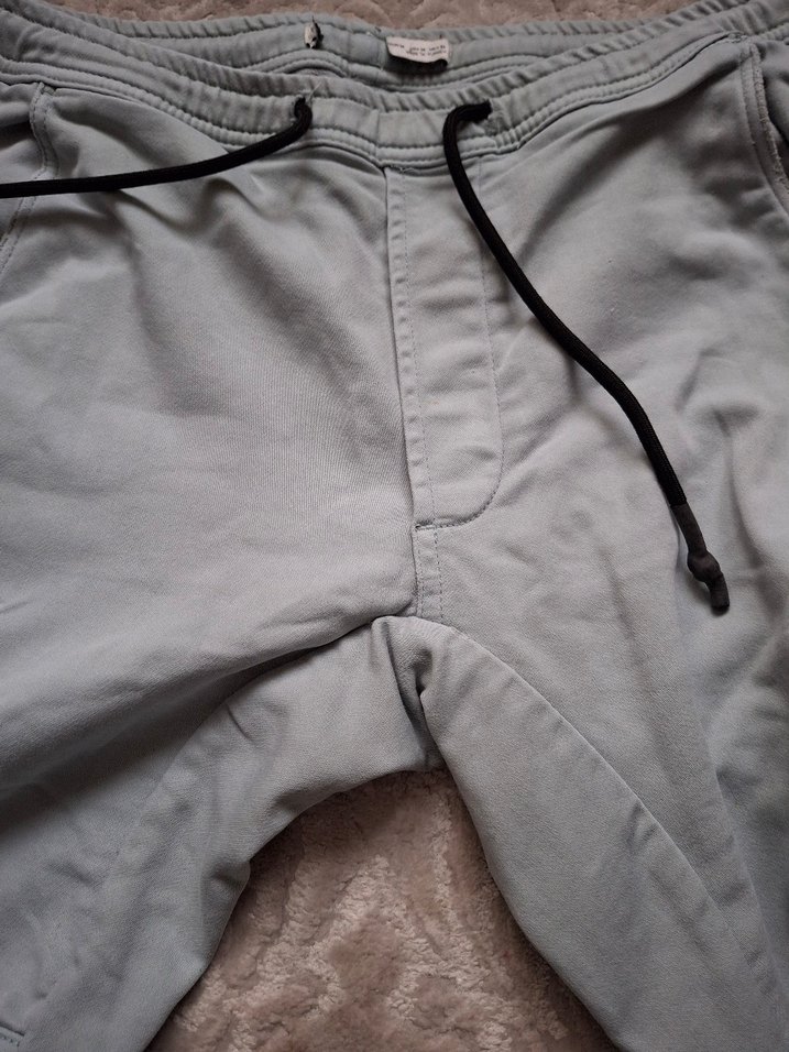 Gri Bol Kesim Kemerli Erkek Outdoor Pantolon - Görsel 4