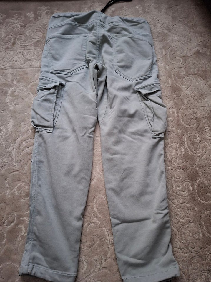 Gri Bol Kesim Kemerli Erkek Outdoor Pantolon - Görsel 2