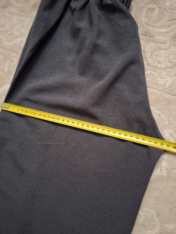 Gri Rahat Kesim Kadın Kumaş Pantolon - Görsel 5