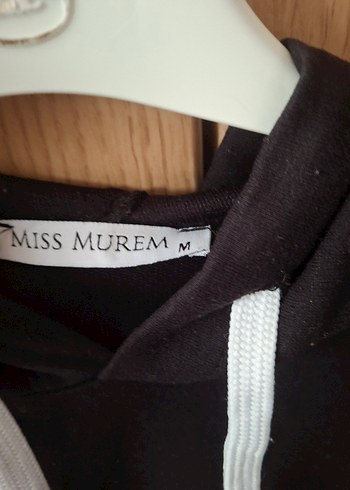 Siyah Kapüşonlu Kadın Sweatshirt - Görsel 2