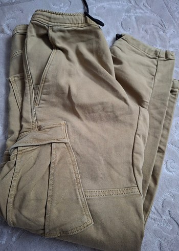 Bej Erkek Salaş Kemerli Pantolon - Görsel 9