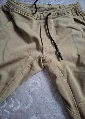 Bej Erkek Salaş Kemerli Pantolon - Görsel 10