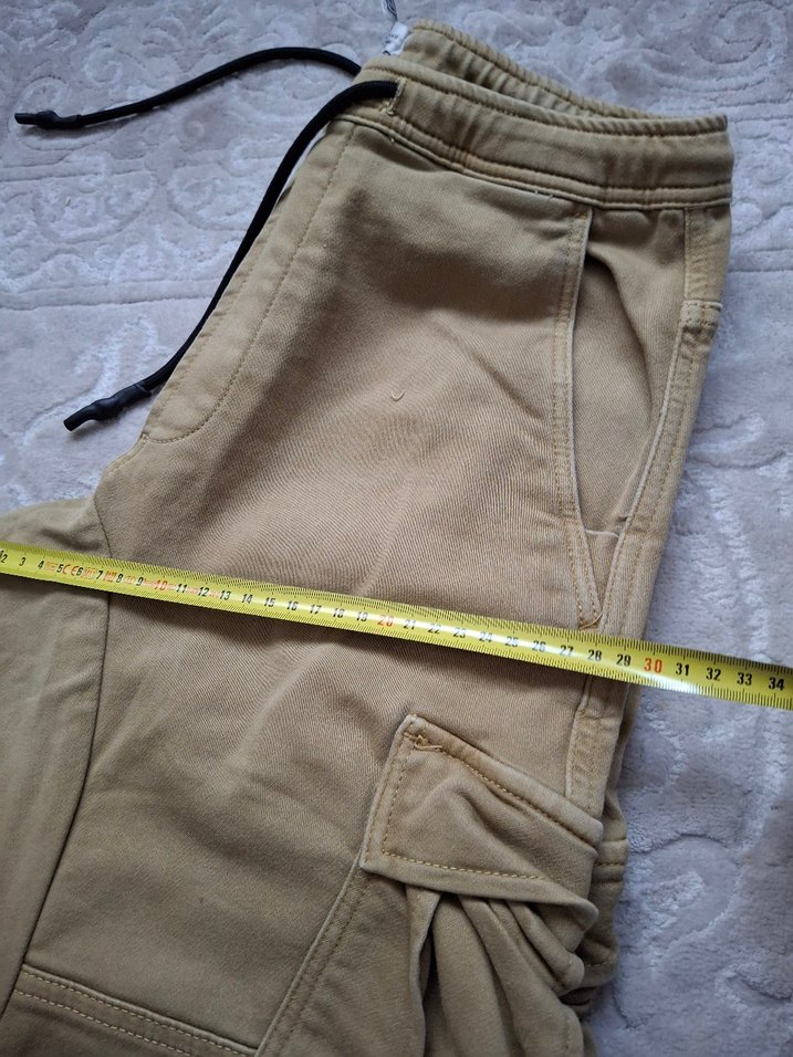 Bej Erkek  Salaş Kemerli Pantolon - Görsel 4