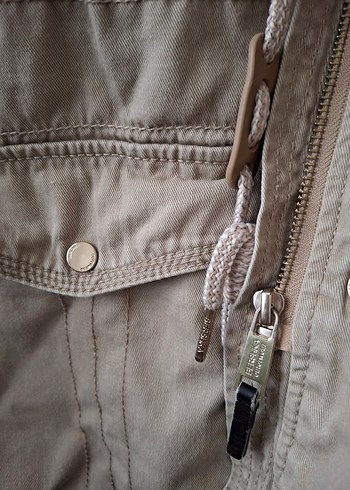 Bej Kürklü Midi Kadın Mont - Görsel 10