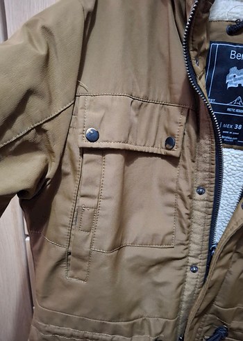 Kahverengi Yada Taba, Kapüşonlu Erkek Mont - Görsel 6