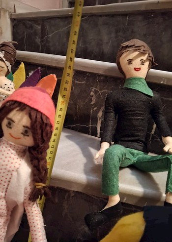 Renkli Kıyafetli El Yapımı Keçe Bebekler - Görsel 16