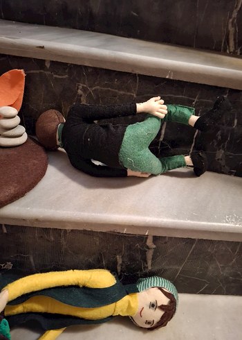 Renkli Kıyafetli El Yapımı Keçe Bebekler - Görsel 4