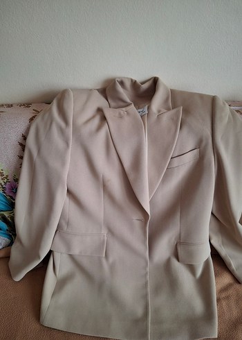 Bej Uzun Kollu Kadın Ofis Takımı - Görsel 5