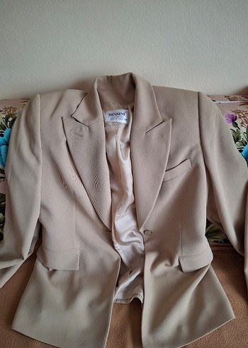 Bej Uzun Kollu Kadın Ofis Takımı - Görsel 8