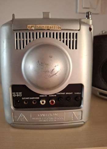 Gri Premier Mini CRT Monitör Televizyon ve Radyo - Görsel 3