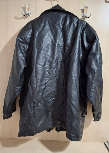 Erkek Siyah Deri Biker Ceket - Görsel 10