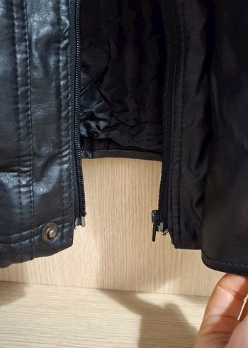 Erkek Siyah Deri Biker Ceket - Görsel 16