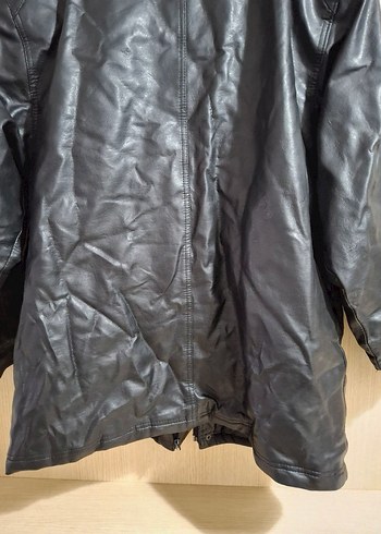 Erkek Siyah Deri Biker Ceket - Görsel 5